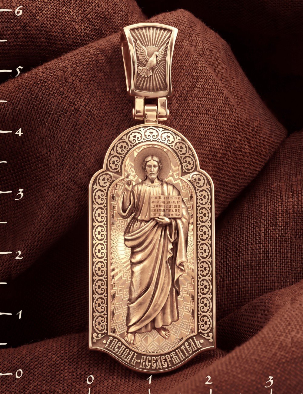 Образок из золота c эмалью