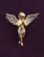 Подвеска из лимонного золота c фианитом