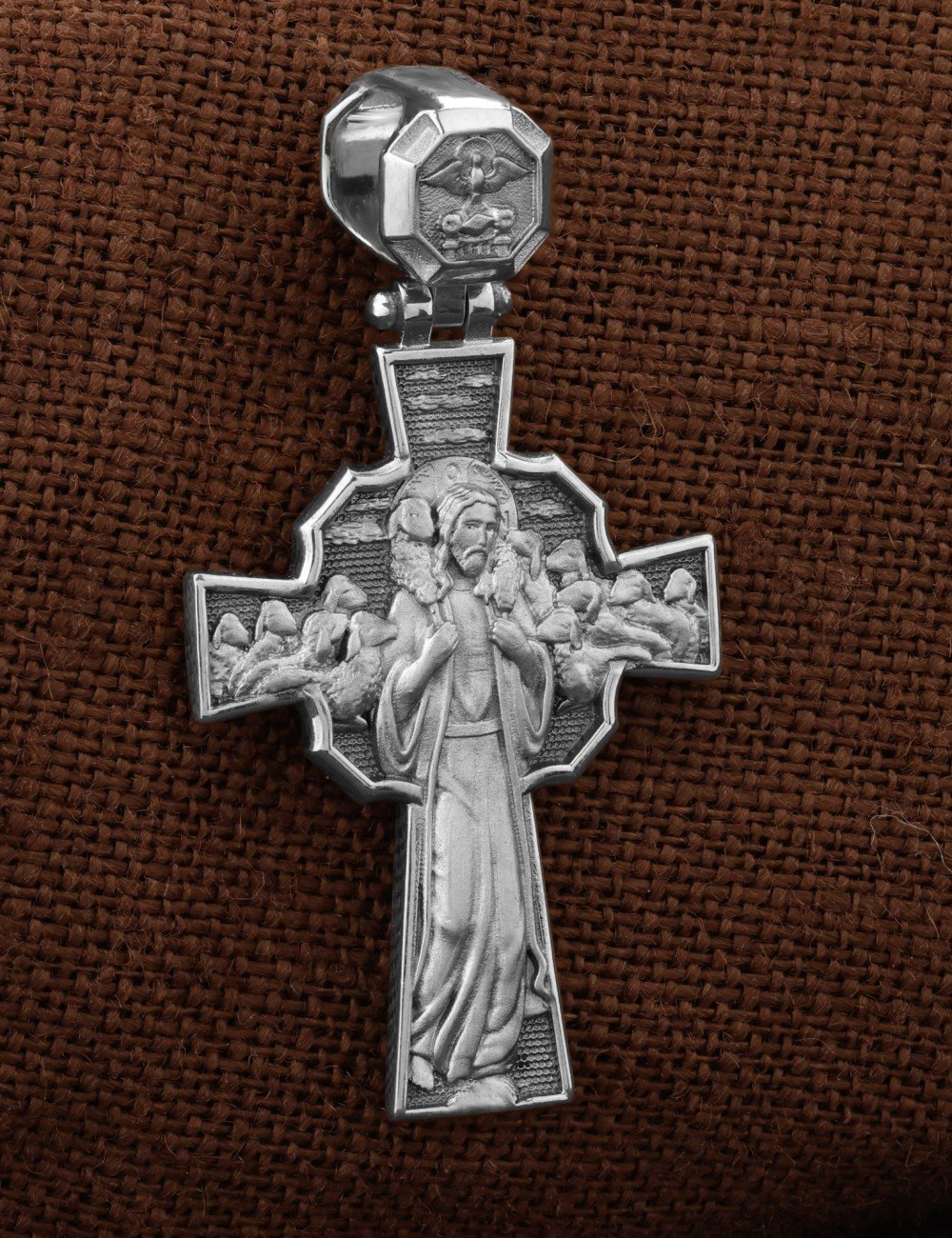 Крест из белого золота