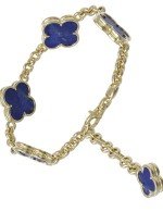 Браслет из лимонного золота c лазуритом