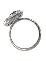 Кольцо из белого золота c бриллиантами и ониксом