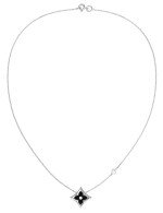 Колье из белого золота c бриллиантами и ониксом