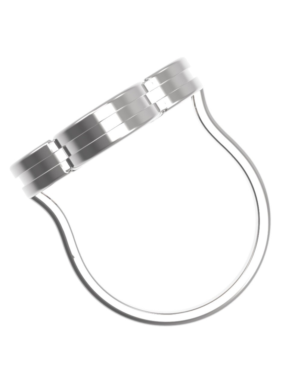 Кольцо из белого золота c ониксом