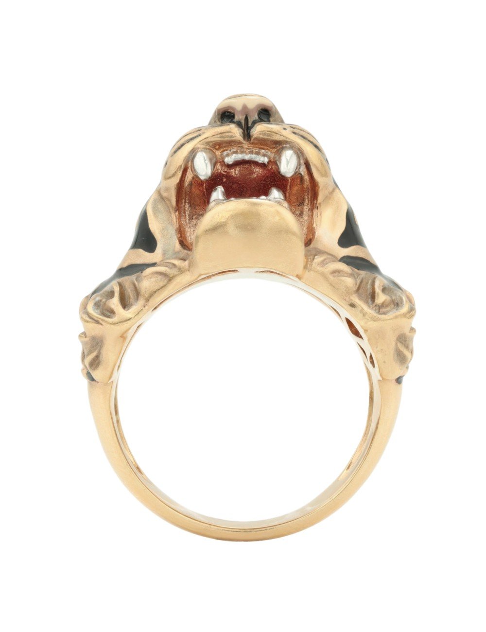 Кольцо из золота c эмалью