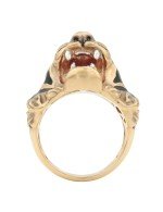 Кольцо из золота c эмалью