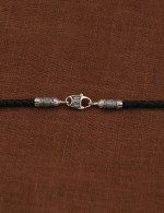 Шнурок шёлковый из белого золота c шёлковым шнурком