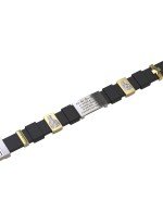 Браслет из белого золота c кожаным шнурком