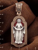 Образок из золота c эмалью