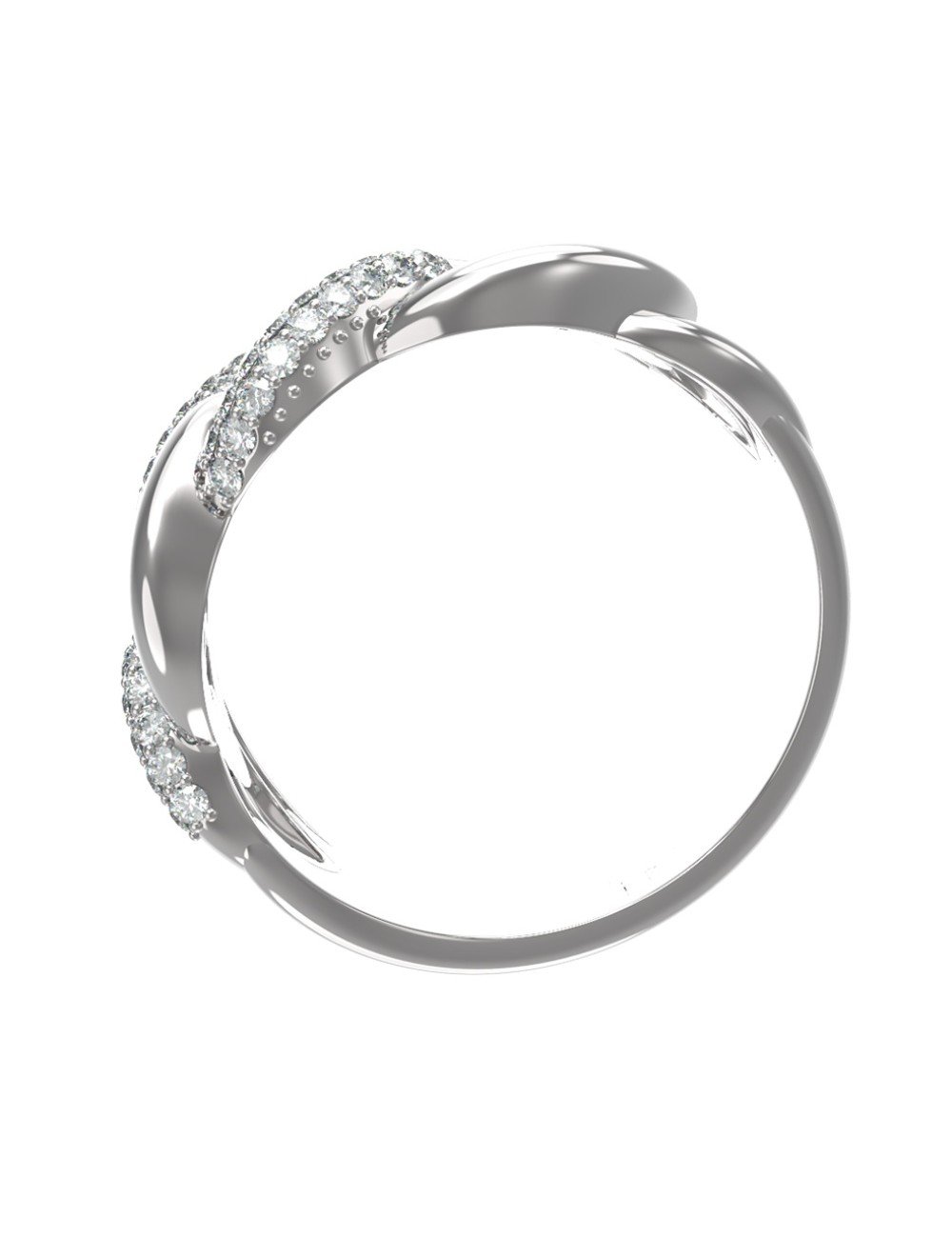 Кольцо из белого золота c бриллиантами