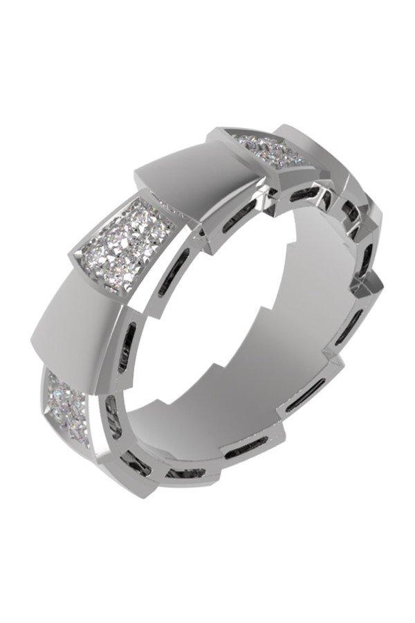 Кольцо из белого золота c бриллиантами