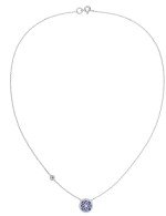 Колье из белого золота c бриллиантами и лазуритом