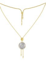 Колье из лимонного золота c эмалью