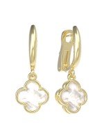 Серьги из лимонного золота c перламутром