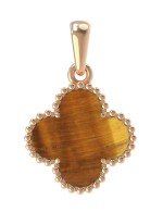 Подвеска из золота c тигровым глазом