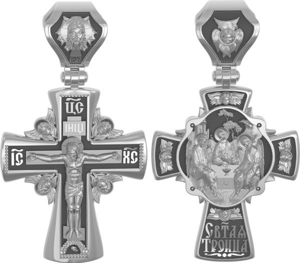 Крест из белого золота