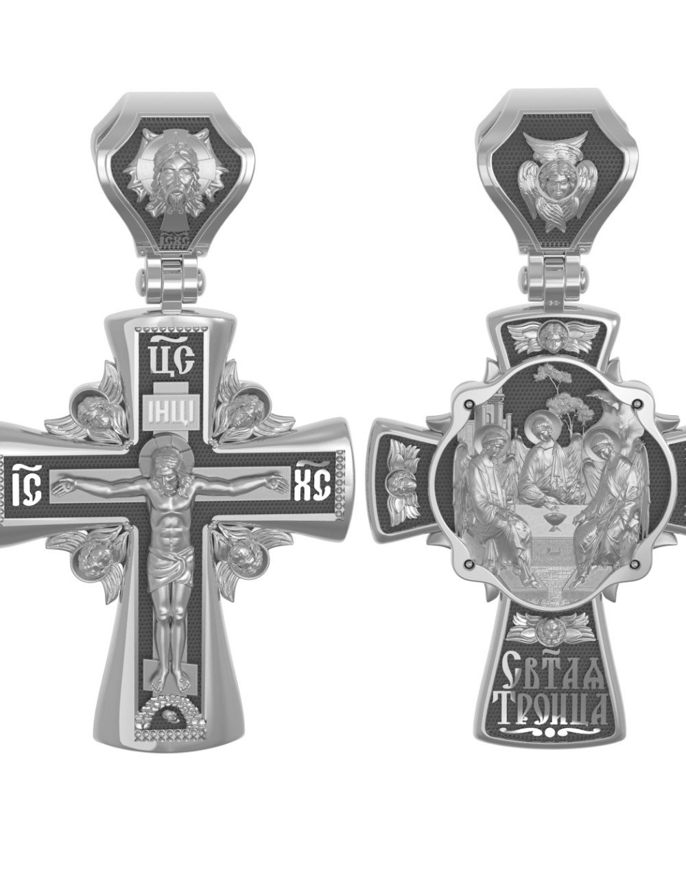 Крест из белого золота