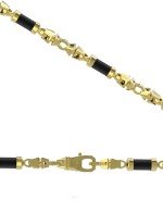 Цепь из лимонного золота c ониксом
