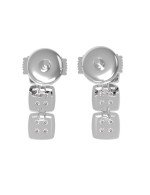 Серьги из белого золота c бриллиантами