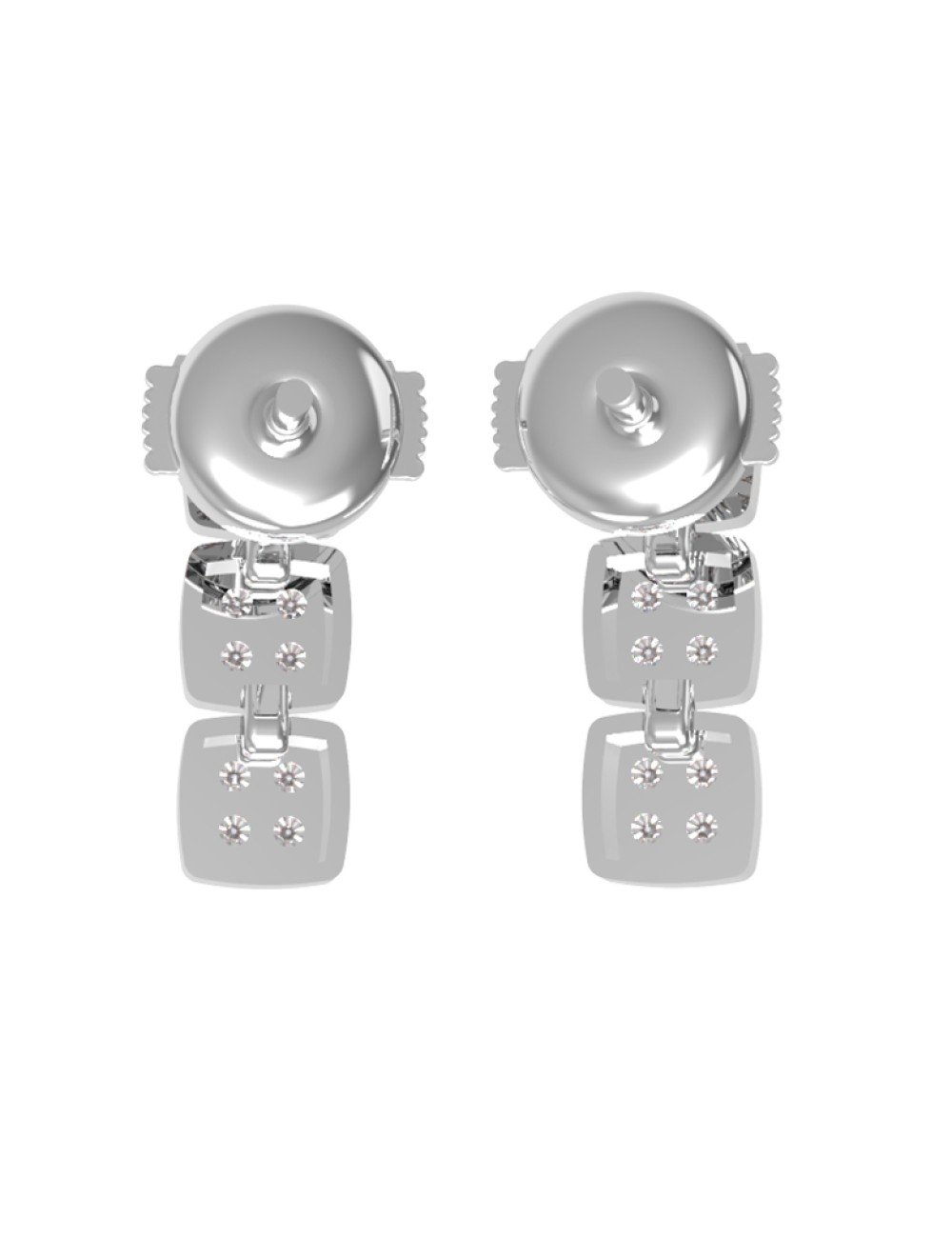 Серьги из белого золота c бриллиантами