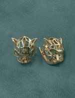 Серьги из золота c изумрудом