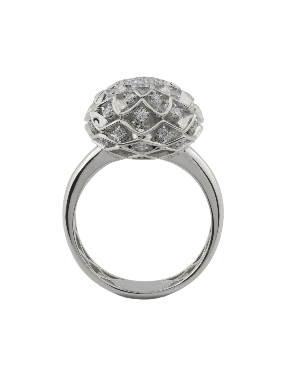 Кольцо из белого золота c бриллиантами