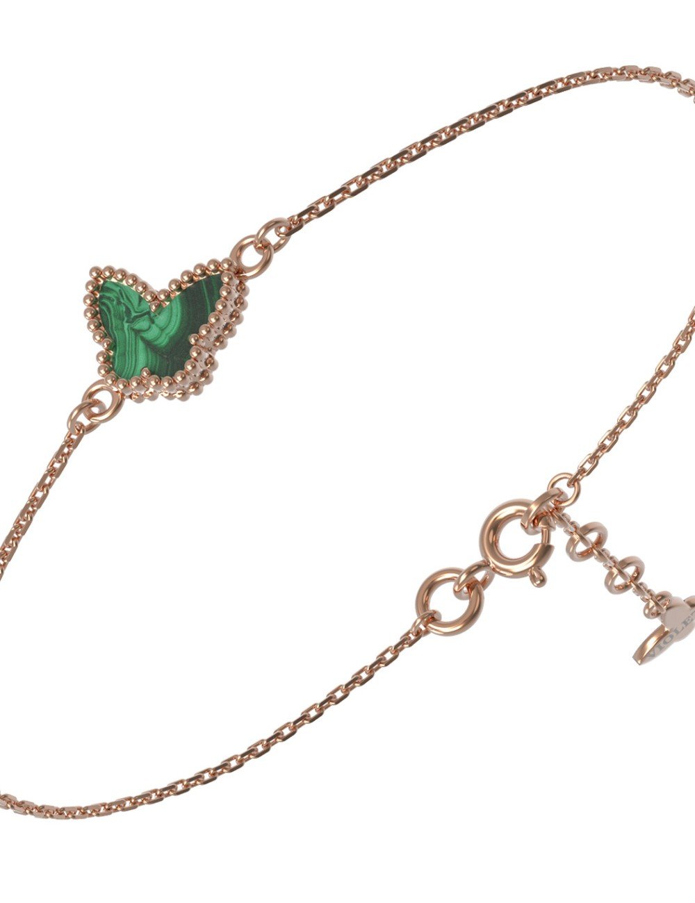 Браслет из золота c малахитом