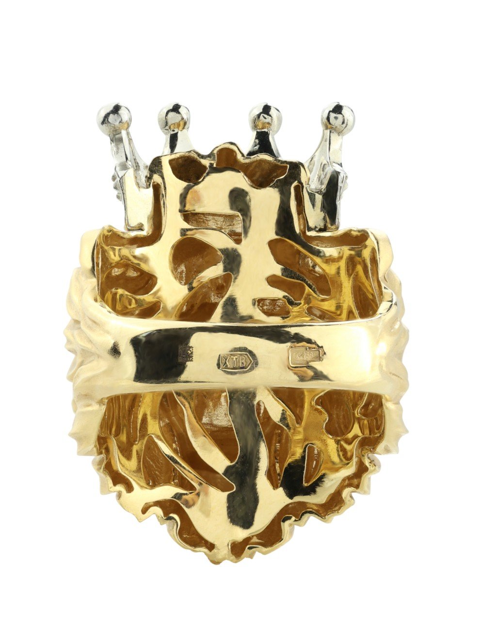 Кольцо из лимонного золота c эмалью и бриллиантами