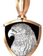 Подвеска из золота c бриллиантами и ониксом