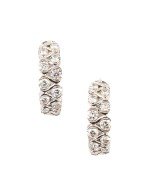 Серьги из белого золота c бриллиантами