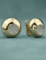 Серьги из лимонного золота c бриллиантами