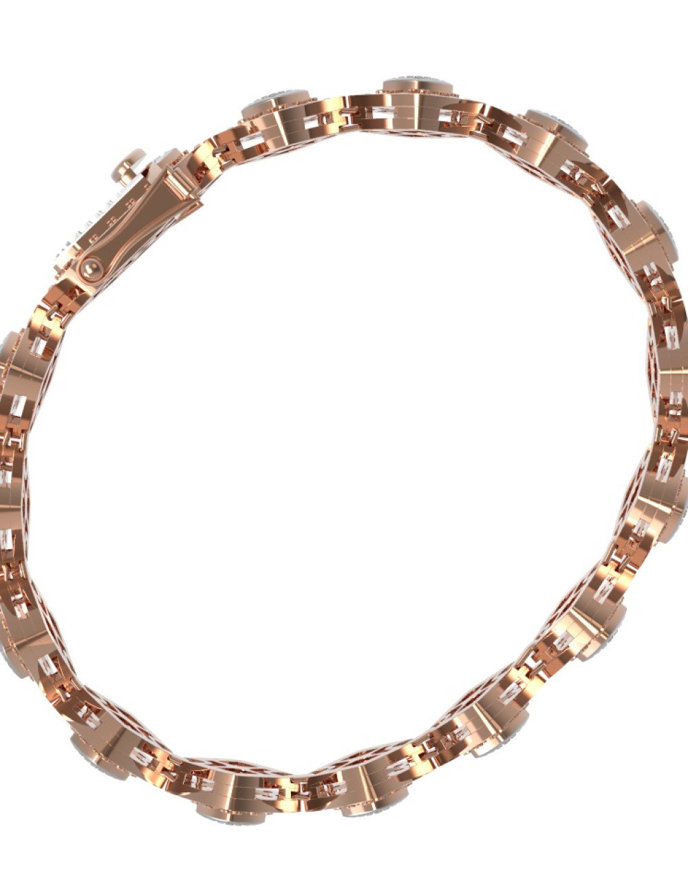 Браслет из золота c бриллиантами и сапфиром