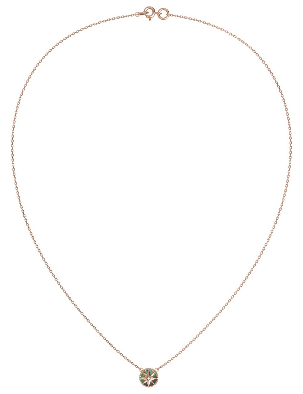 Колье из золота c бриллиантами и малахитом