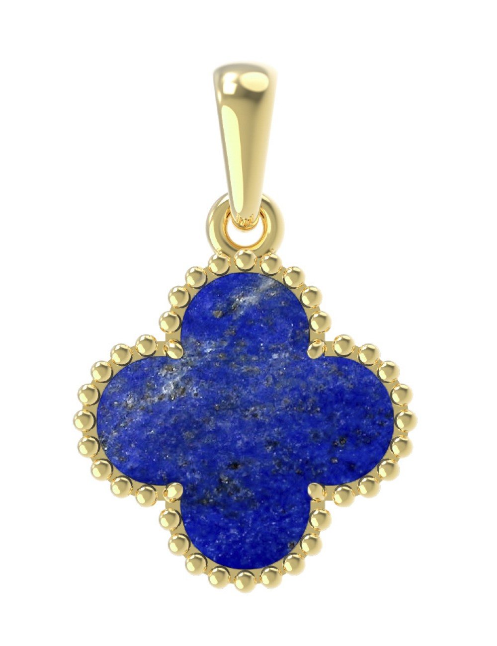 Подвеска из лимонного золота c лазуритом