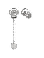 Серьги из белого золота c бриллиантами