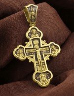 Крест из лимонного золота