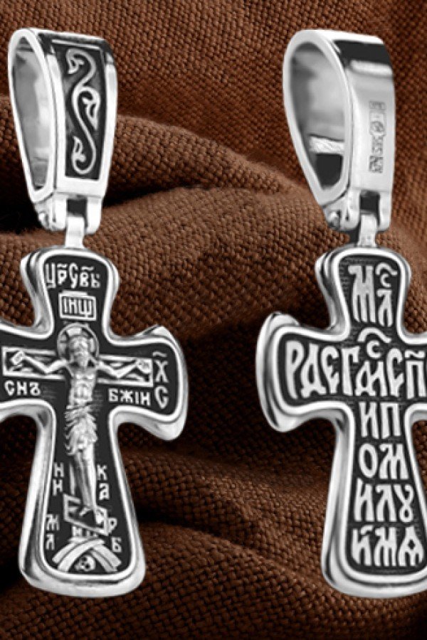 Крест из белого золота