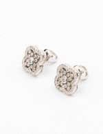 Серьги из белого золота c бриллиантами