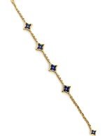 Браслет из лимонного золота c лазуритом и перламутром