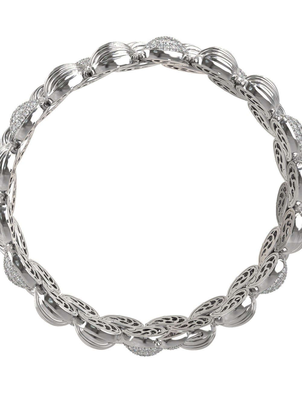 Браслет из белого золота c бриллиантами