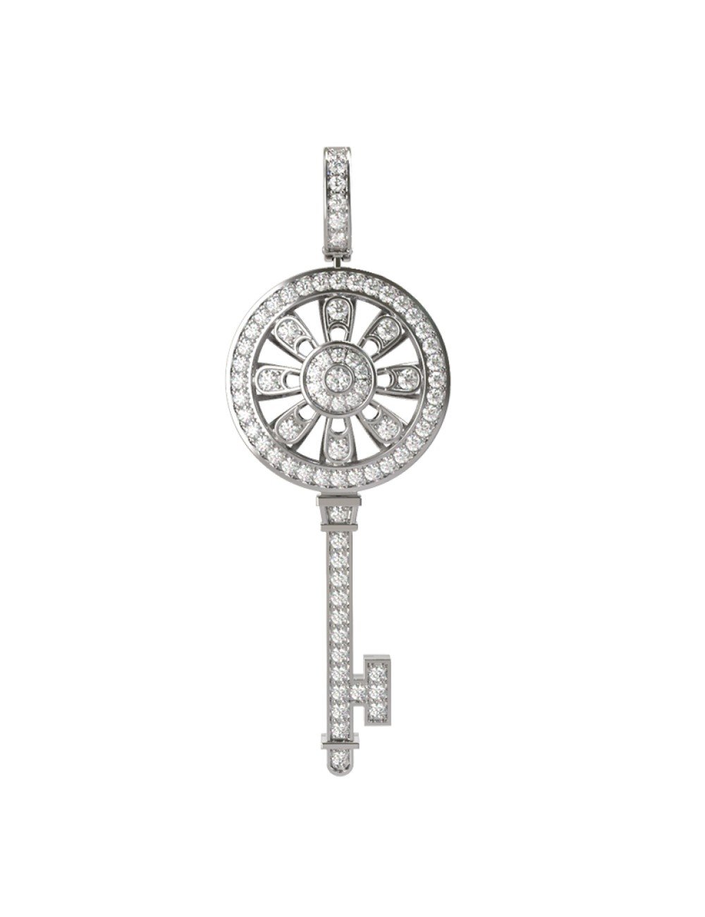 Подвеска из белого золота c бриллиантами