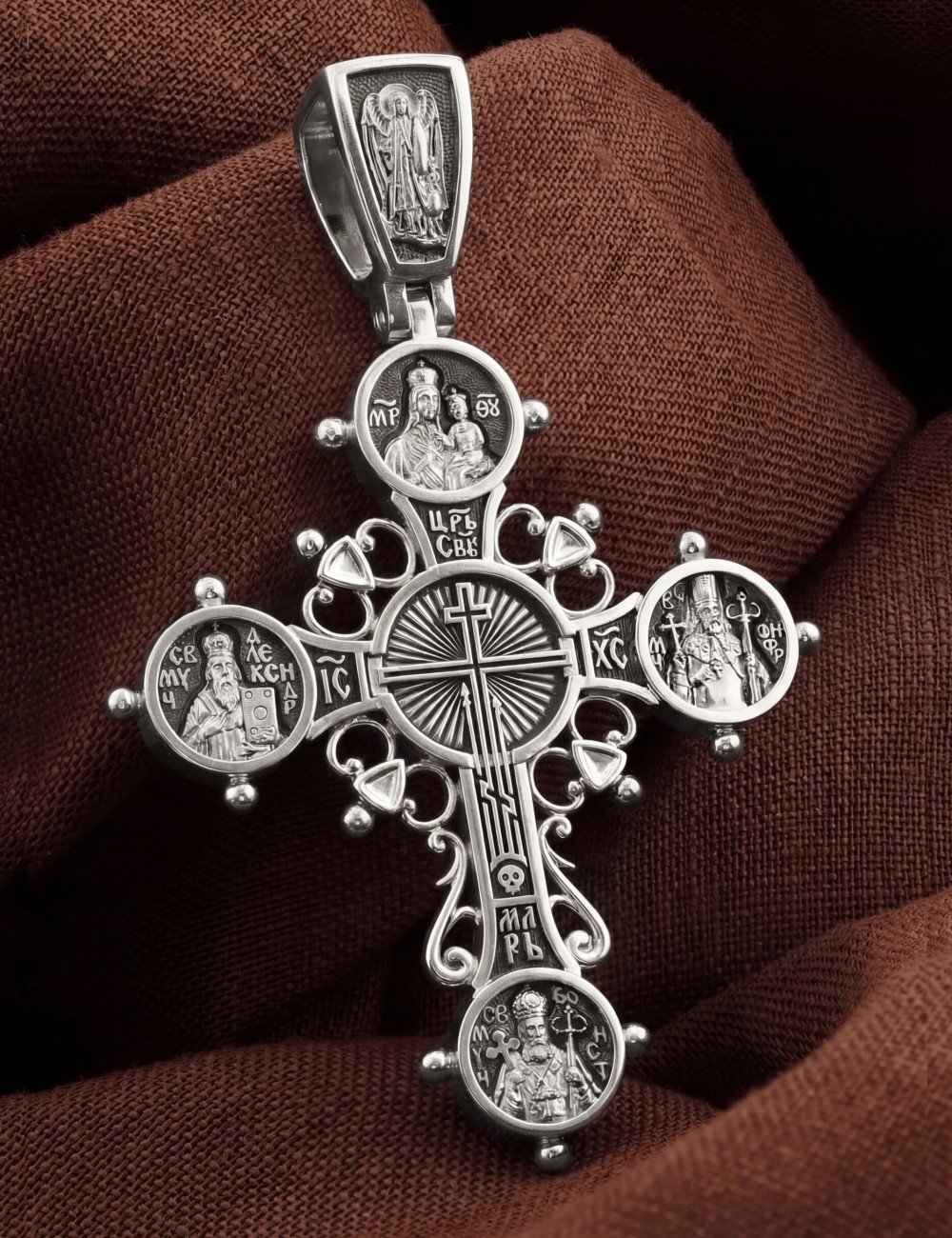 Крест из белого золота