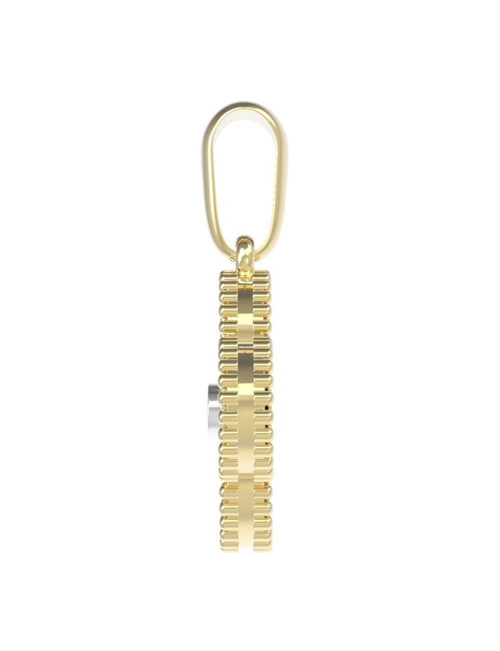 Подвеска из лимонного золота c бриллиантами и перламутром