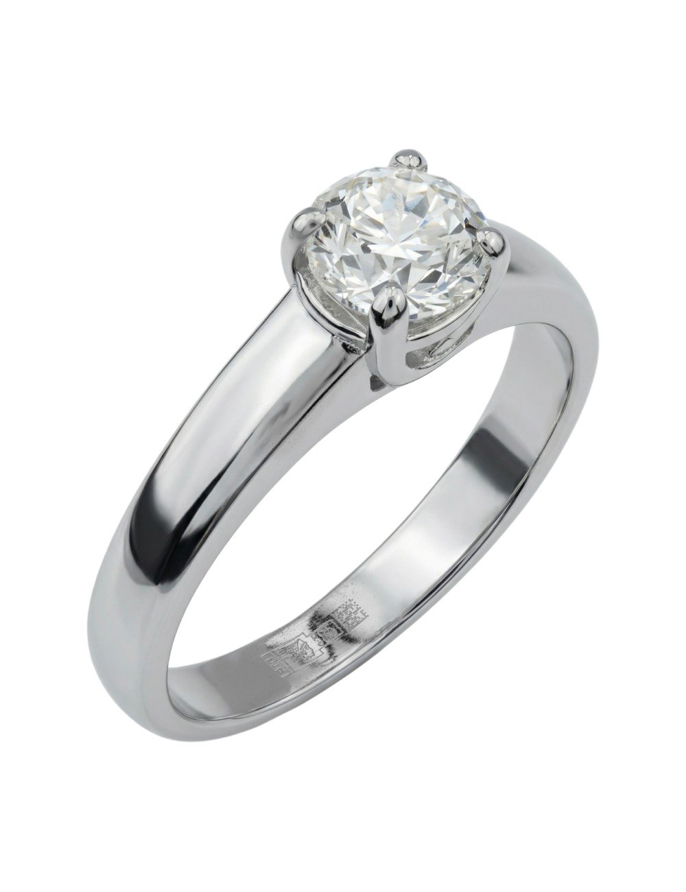 Кольцо из белого золота c бриллиантами