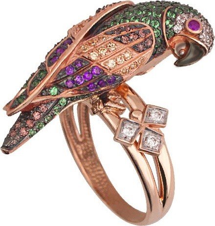 Кольцо из золота c фианитом