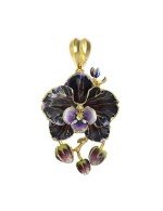 Подвеска из лимонного золота c эмалью