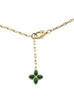 Браслет из лимонного золота c бриллиантами и малахитом