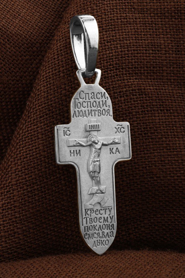 Крест из белого золота