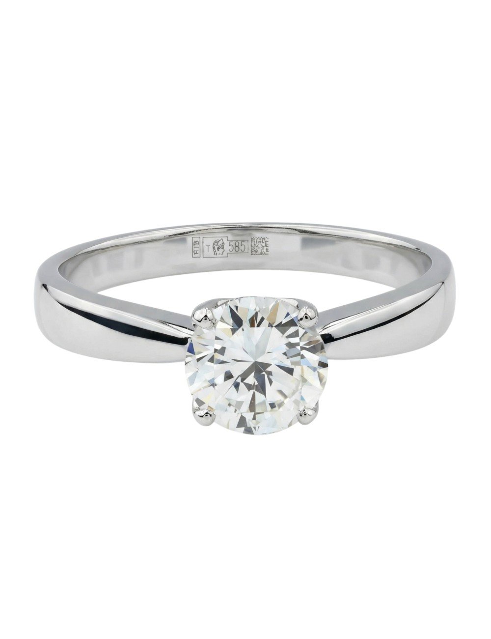 Кольцо из белого золота c бриллиантами