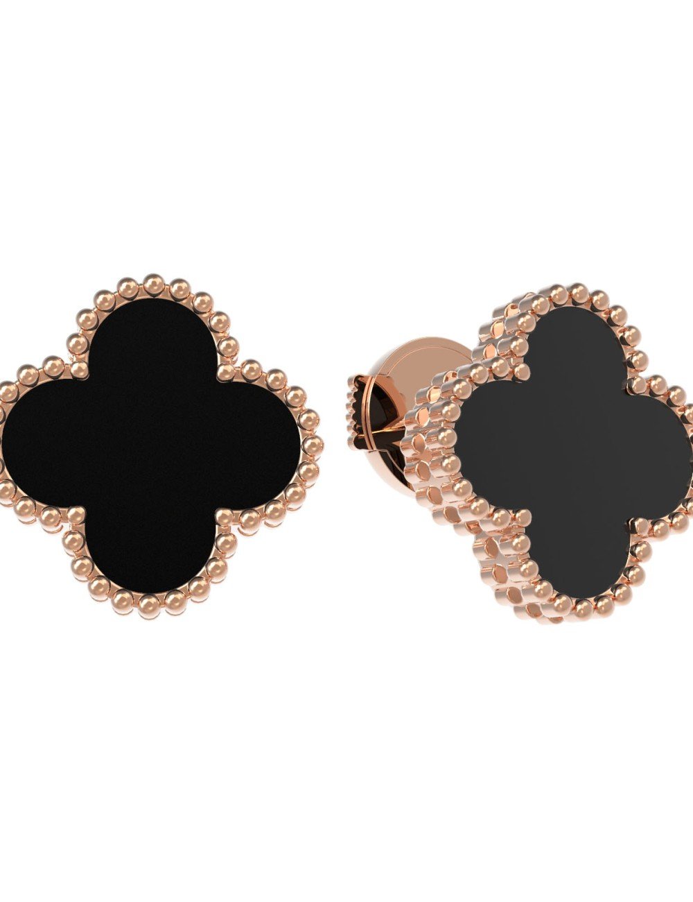 Серьги из золота c ониксом