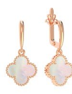 Серьги из золота c перламутром